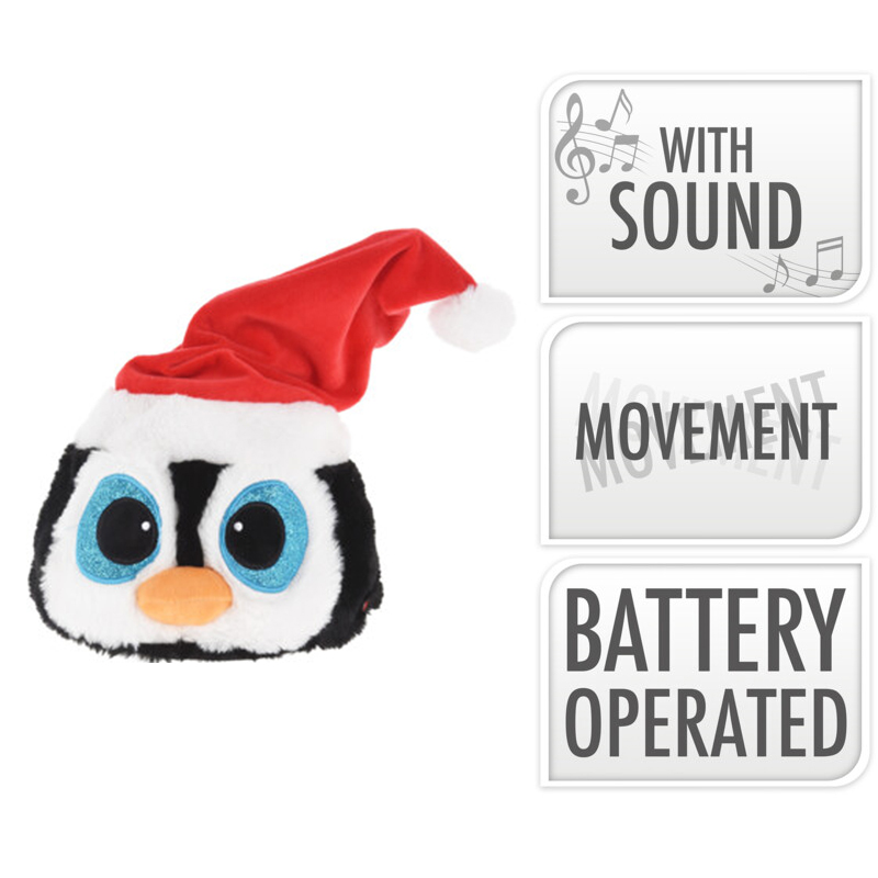 Gorro Navideño Pingüino con Movimiento