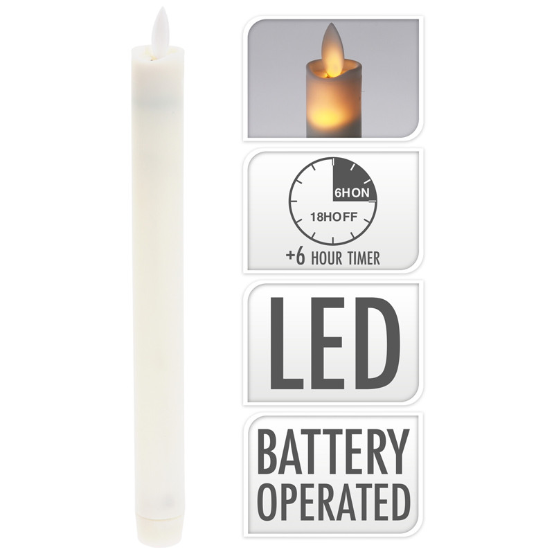 Vela Led con Temporizador 23cm