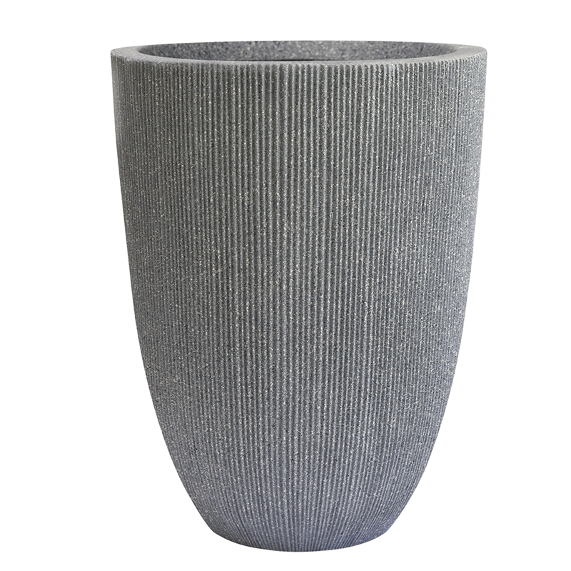 Porta macetero Gris 58x43cm Diseño Pliegues