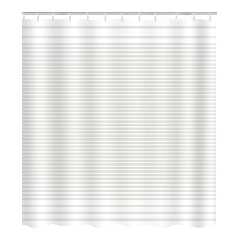 Cortina de Baño PVC Vinilo Blanca Stripes Horizontal 180x180cm