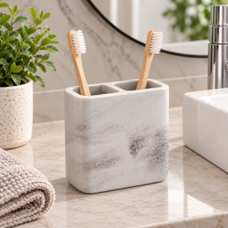 Porta Cepillo  Limestone Blanco Concept  
