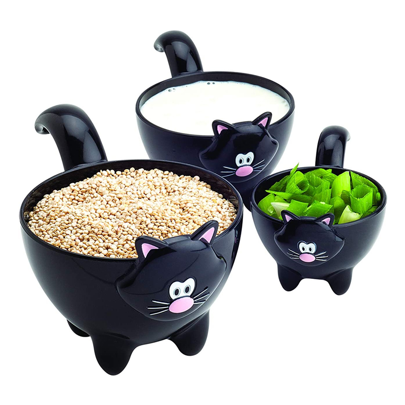 Taza de Medición Meow 3 Piezas Blanca Joie