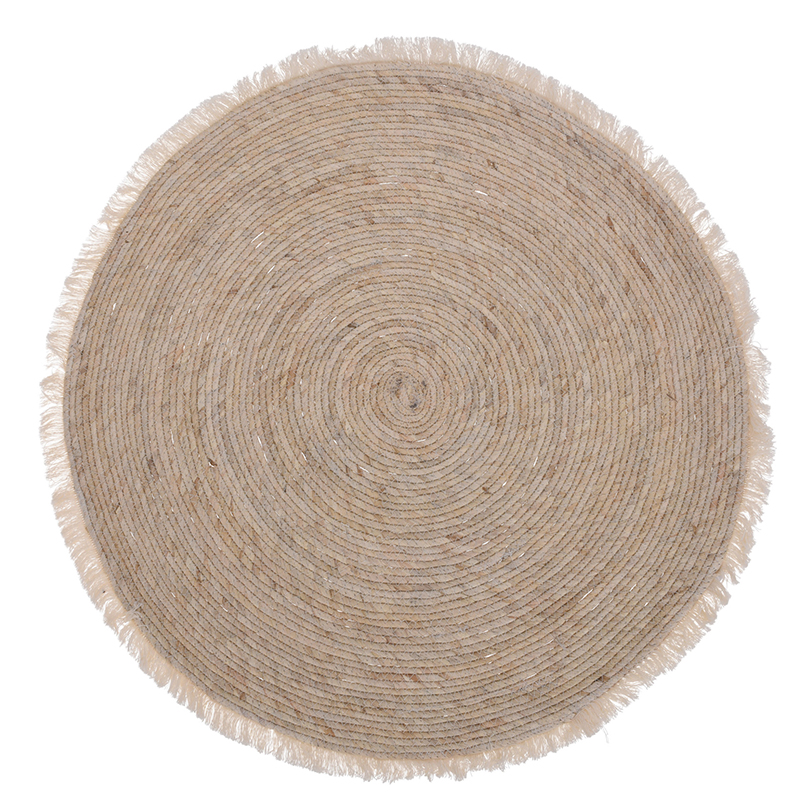Alfombra Redonda Tejida Natural 80x80cm