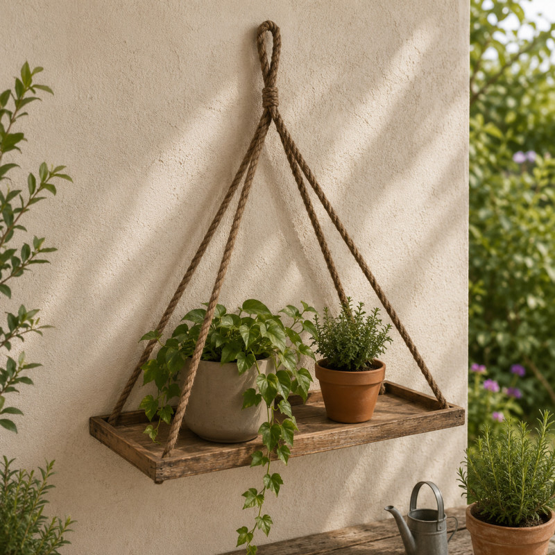 Repisa Colgante para Plantas 58x25cm