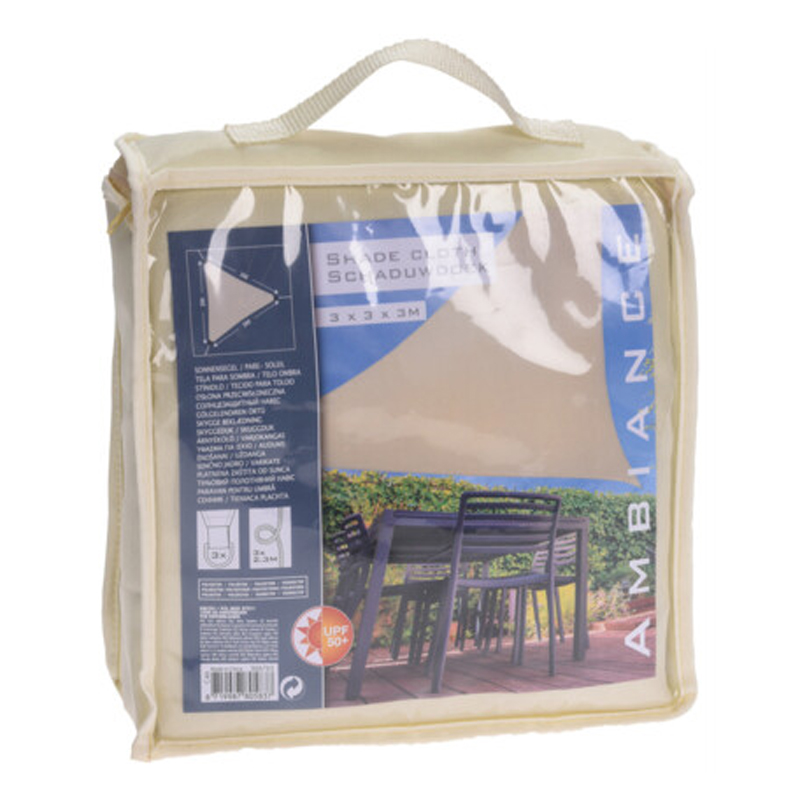 Toldo Triangular de Templar 3x3x3m Beige