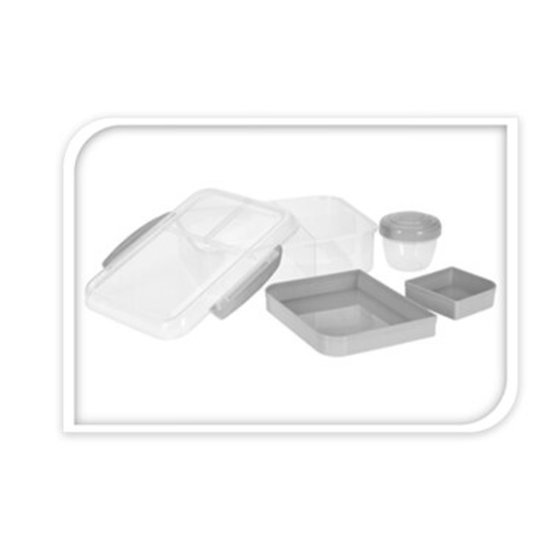 Contenedor para Comida 21.5x17x6cm Gris