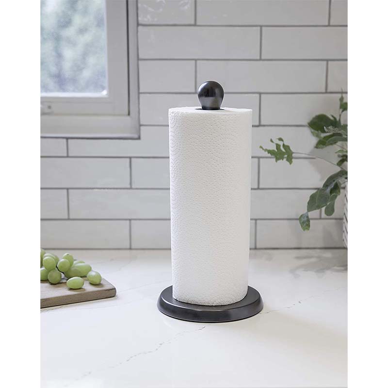 Porta Rollo Cocina Tug Negro Metal Umbra
