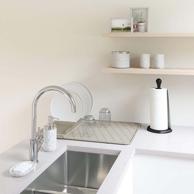 Porta Rollo Cocina Tug Negro Metal Umbra