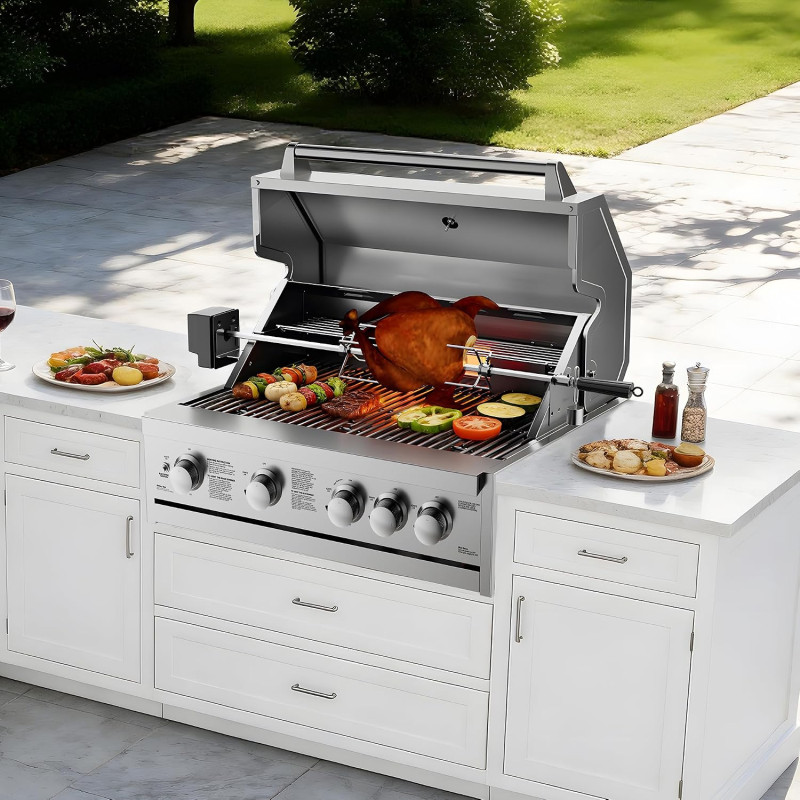 BBQ Profesional  Empotrable a Gas con 5 Quemadores Dipiu