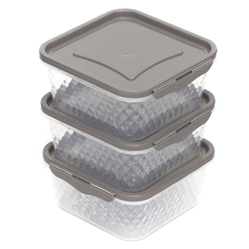   Basics Tapas de vidrio con cierre de almacenamiento de  alimentos, juego de 14 piezas, 7 bases y 7 tapas de plástico, transparente,  azul : Hogar y Cocina