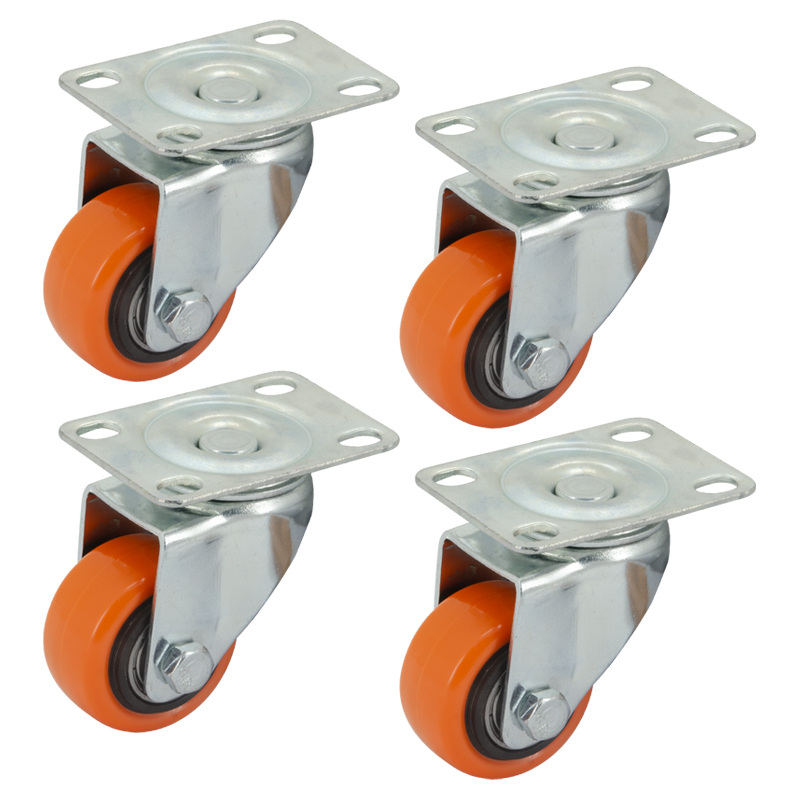 Garrucha Rueda PVC Naranja con Plataforma 1.5