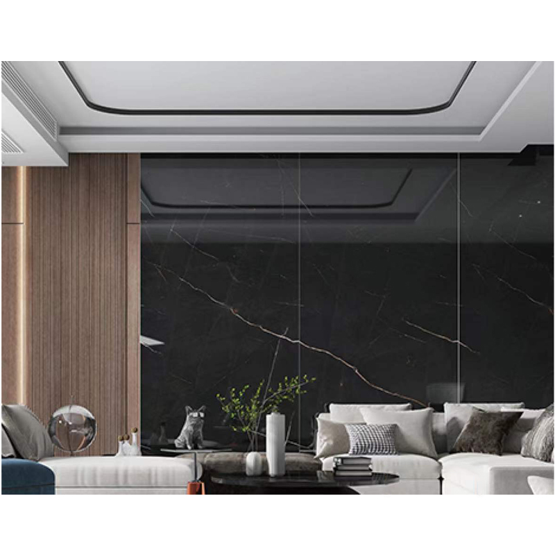 Piedra Sinterizada Galaxy Black Pulido 120x240cm 6mm de Grosor