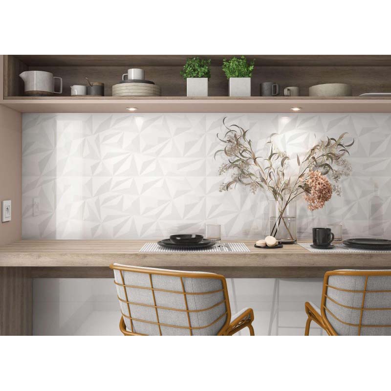 Cerámica Blanca Future Brillo 30x90cm Hecha en España