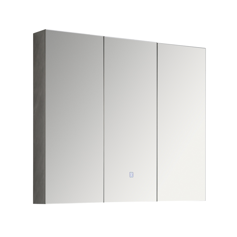 Botiquín Gris Led 88x80x16cm