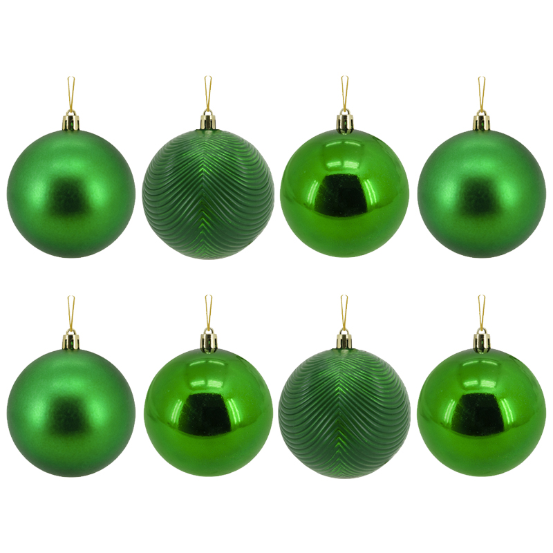 Bola Navideña Verde 5cm 8 Piezas