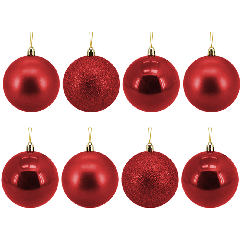 Bola Navideña Rojo 5cm 8 Piezas