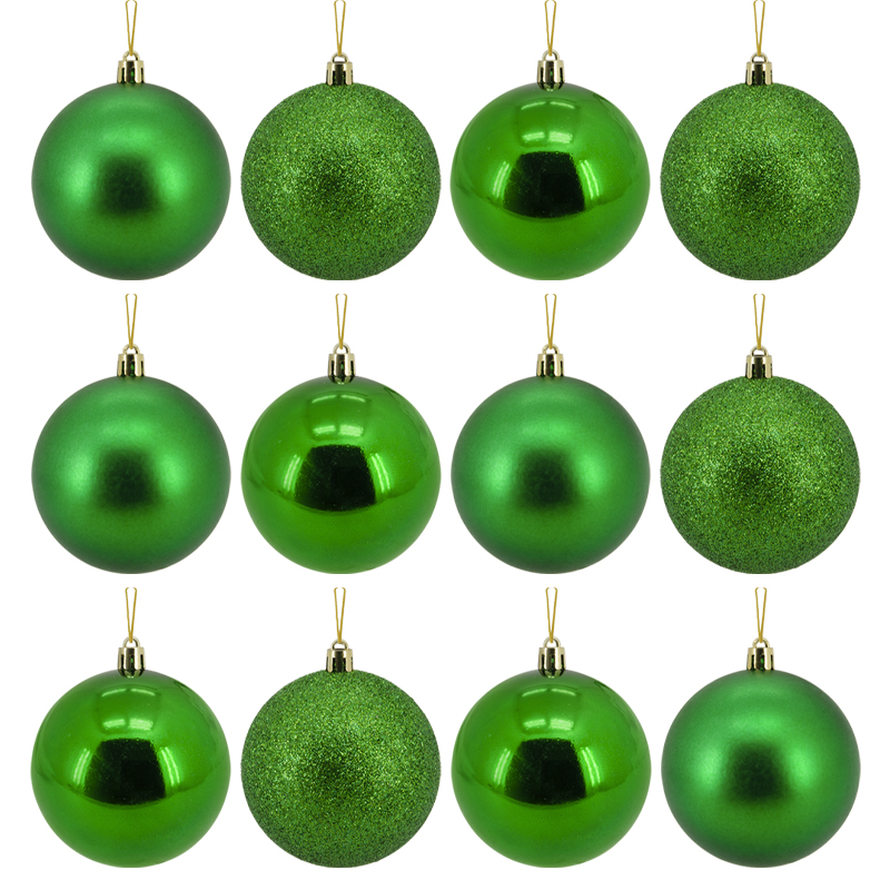 Bola Navideña Verde 6cm 12 Piezas