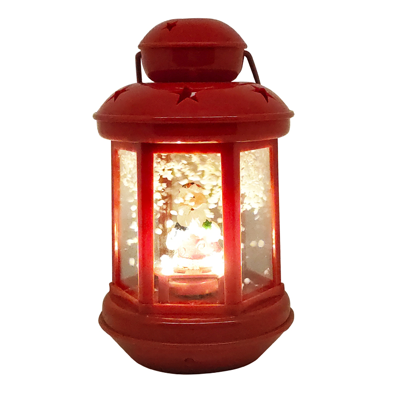 Farol Rojo con Santa 15cm