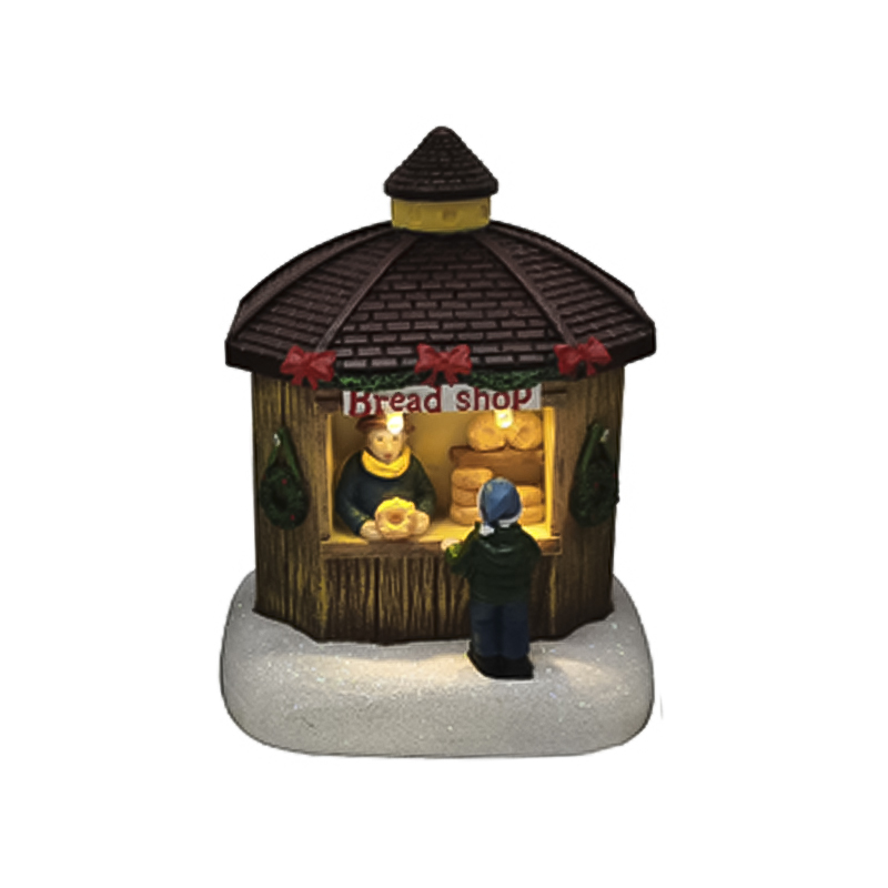 Kiosko para Pueblo con Luz Led 12cm