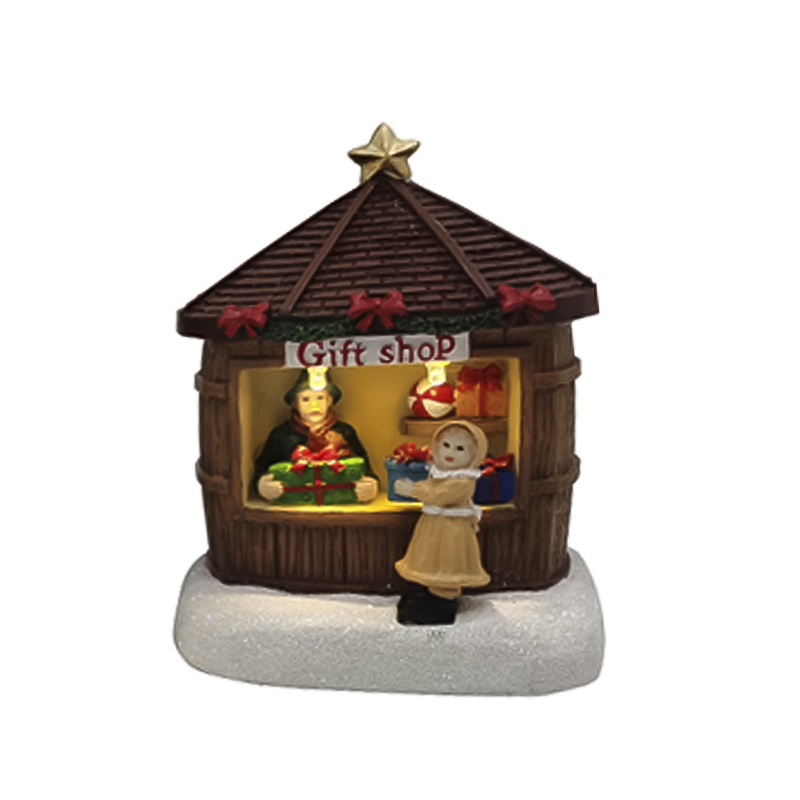Kiosko para Pueblo con Luz Led 12cm