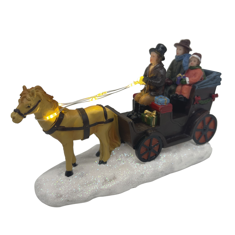 Carruaje con Caballo y Luz Led