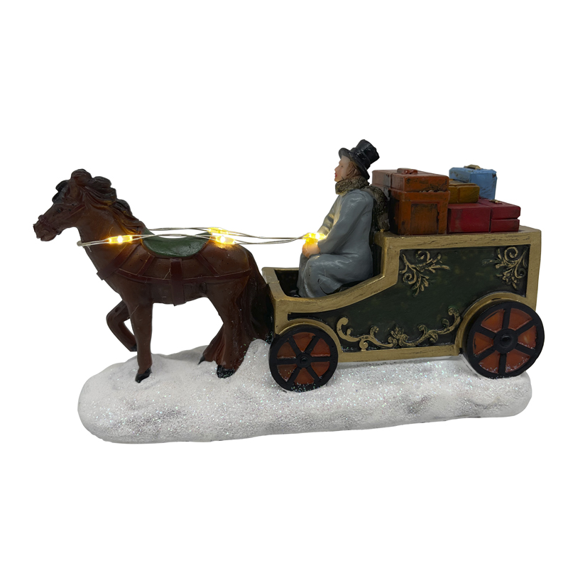 Carruaje con Caballo y Luz Led