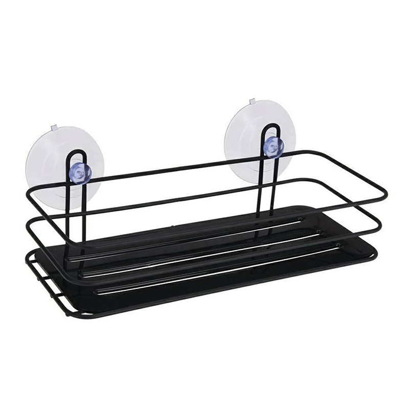 Repisa de Baño Negra con Ventosa