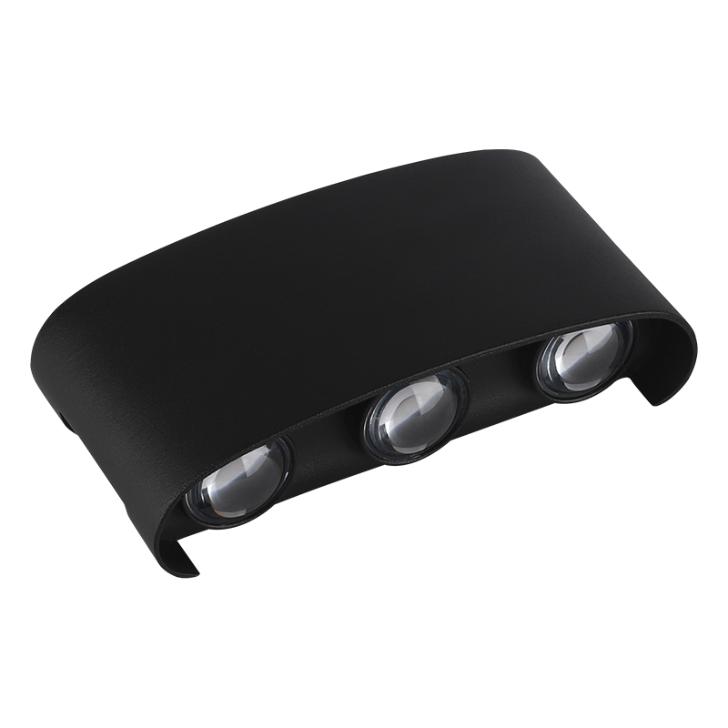 Lámpara Led Exterior Sextuple Negra 6w  