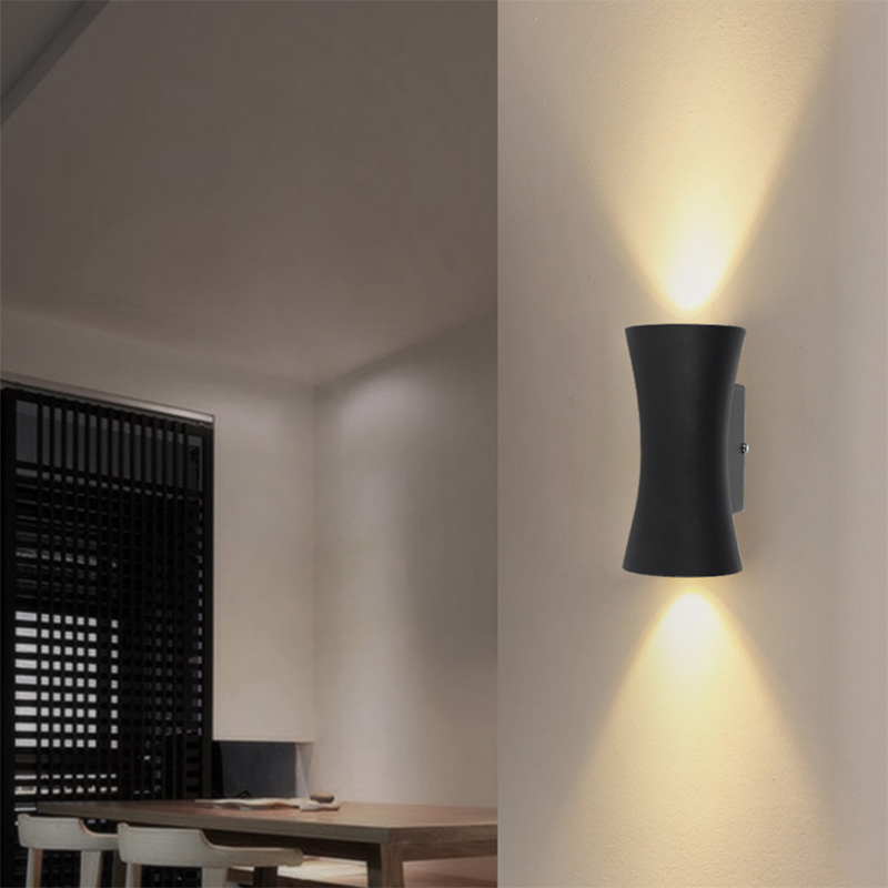 Lámpara Led para Exterior Bidireccional Negra 10w