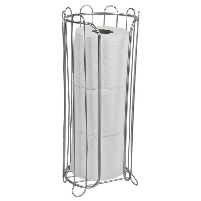 Porta Rollo Gris de Piso Home Basics