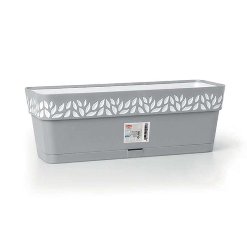 Macetero Cloe Grafito 50x18cm Stefanplast