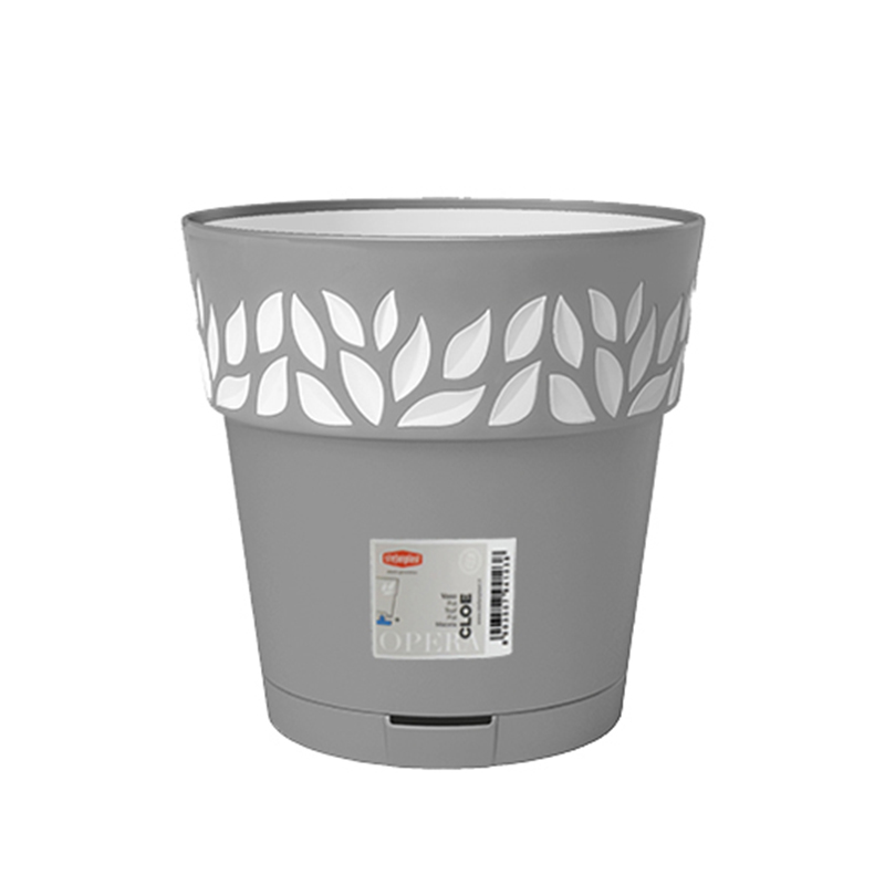 Macetero Cloe Gris 15cm Stefanplast 