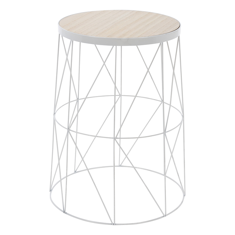 Mesa Auxiliar de Madera y Metal 37cm