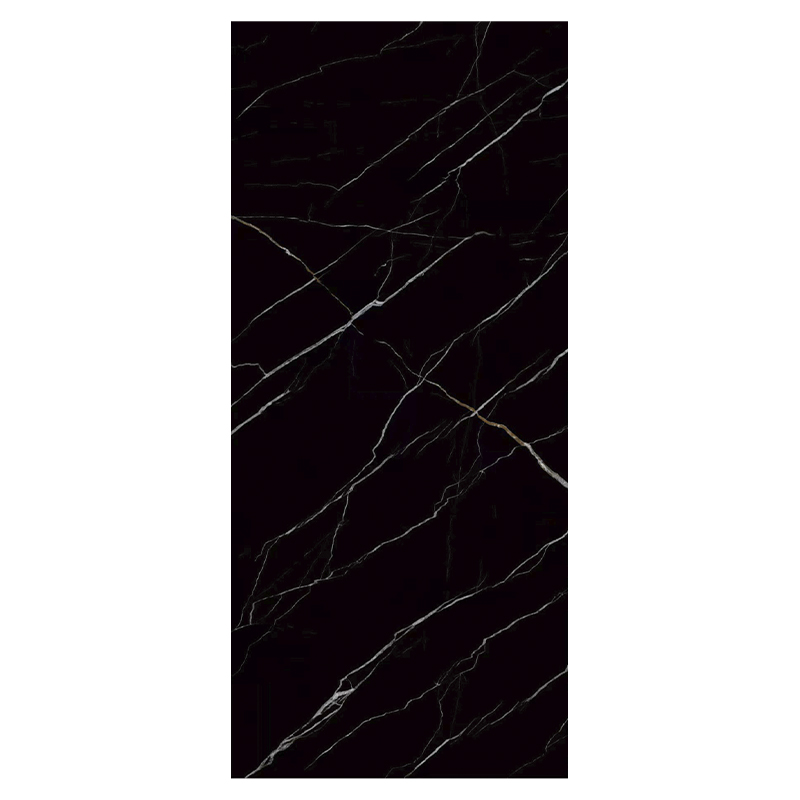Piedra Sinterizada Negro Marquina Pulido 120x270cm 12mm