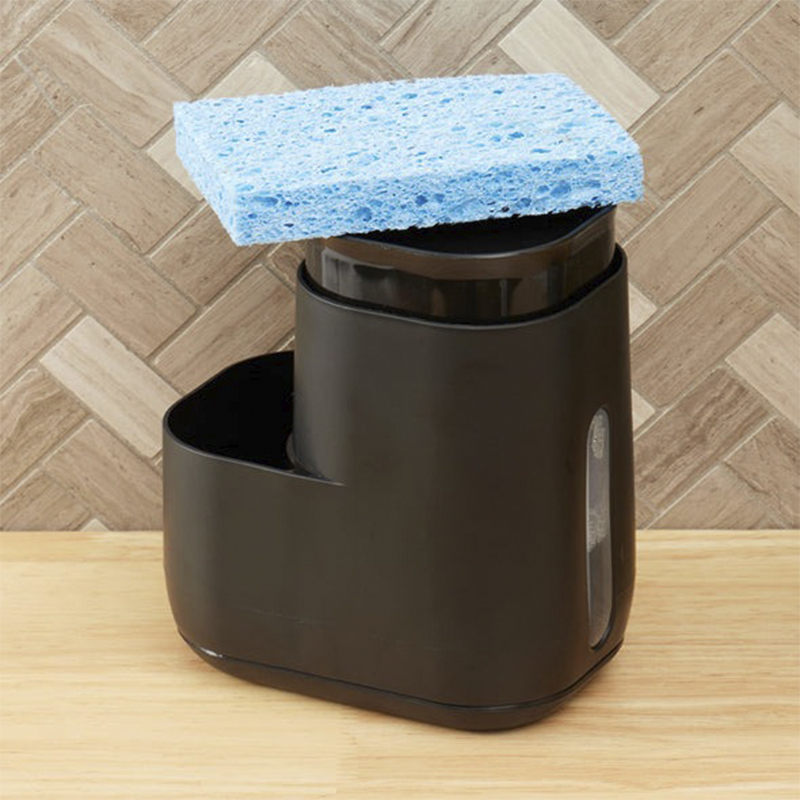 Dispensador de Jabón con Esponja para Cocina Home Basics