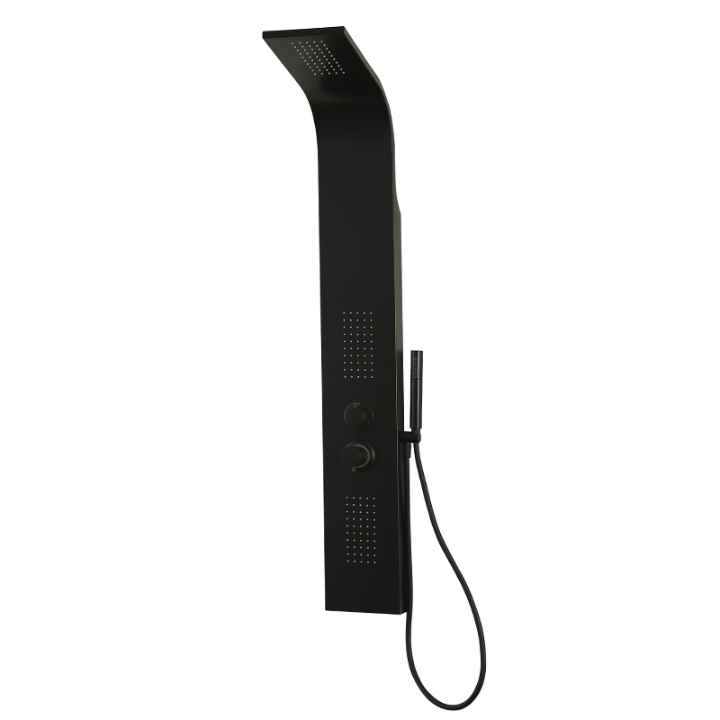 Columna con Mini Jets 140x20cm Negro Mate