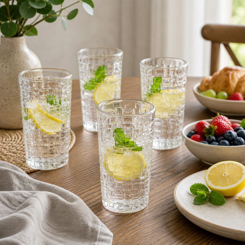 Vaso Cham Alto de Vidrio 10.5oz