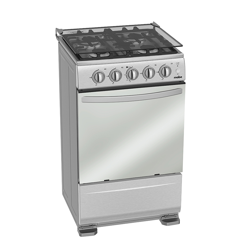 Cocina a Gas EM5130F 52x92.5cm con 4 Quemadores cm Acero Inoxidable Mabe