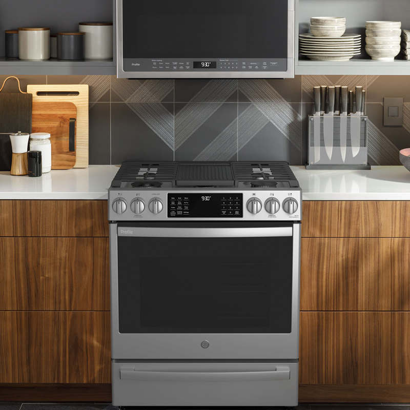 Cocina a Gas 76x92cm Inoxidable PGS930YPFS GE Profile 