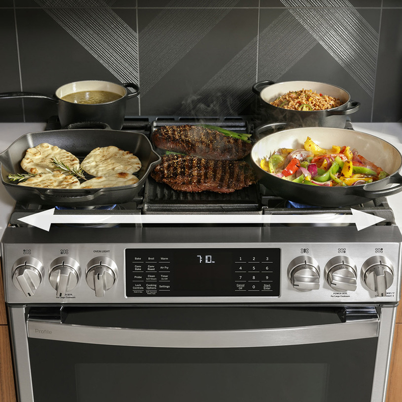 Cocina a Gas 76x92cm Inoxidable PGS930YPFS GE Profile 