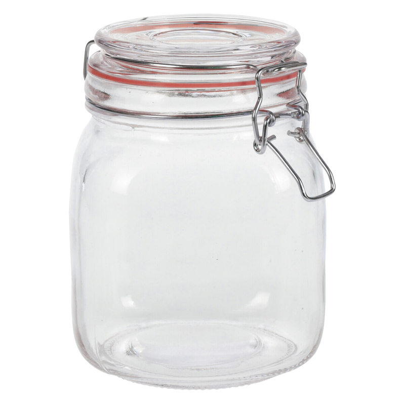 Frasco de Vidrio con Tapa Hermética 1000ml 
