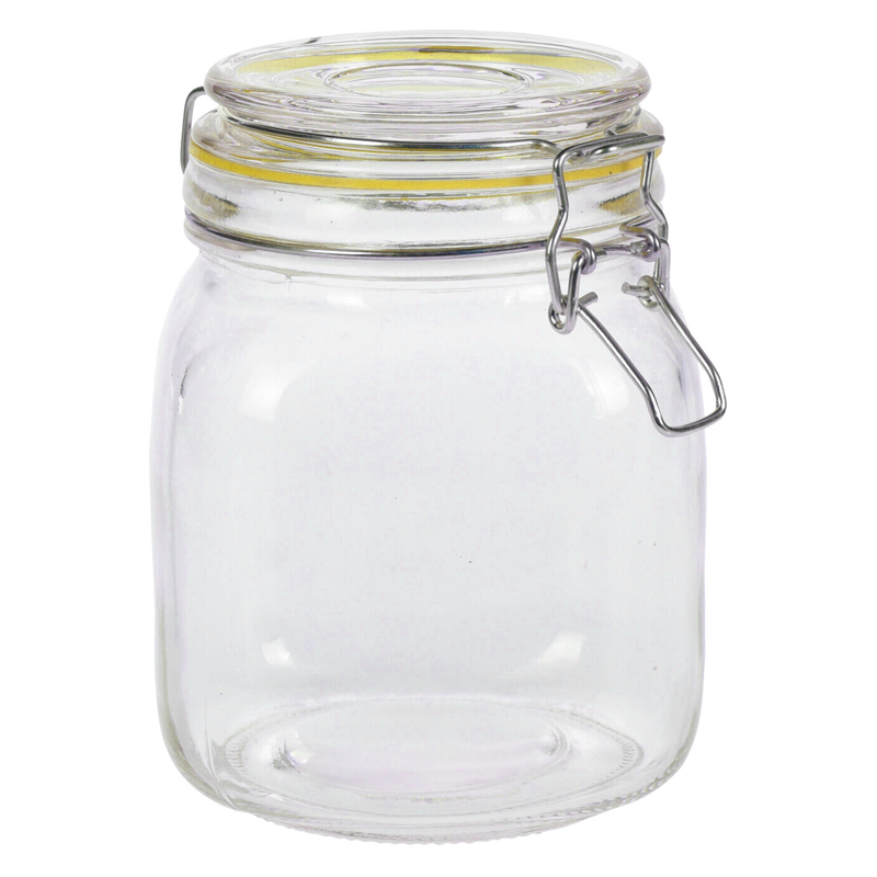 Frasco de Vidrio con Tapa Hermética 1000ml 