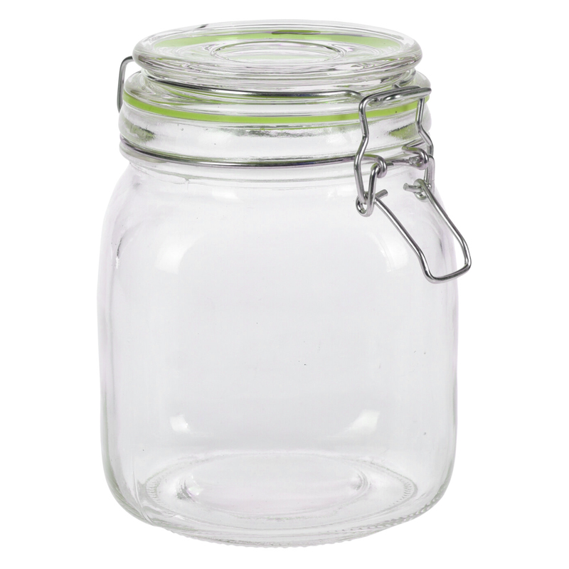 Frasco de Vidrio con Tapa Hermética 1000ml 