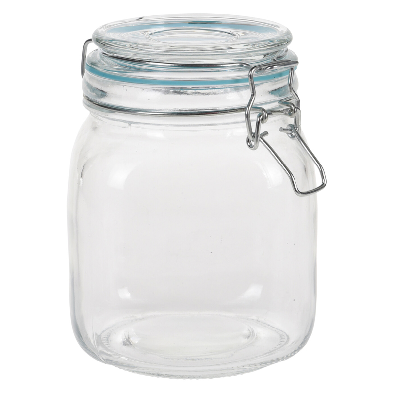 Frasco de Vidrio con Tapa Hermética 1000ml 
