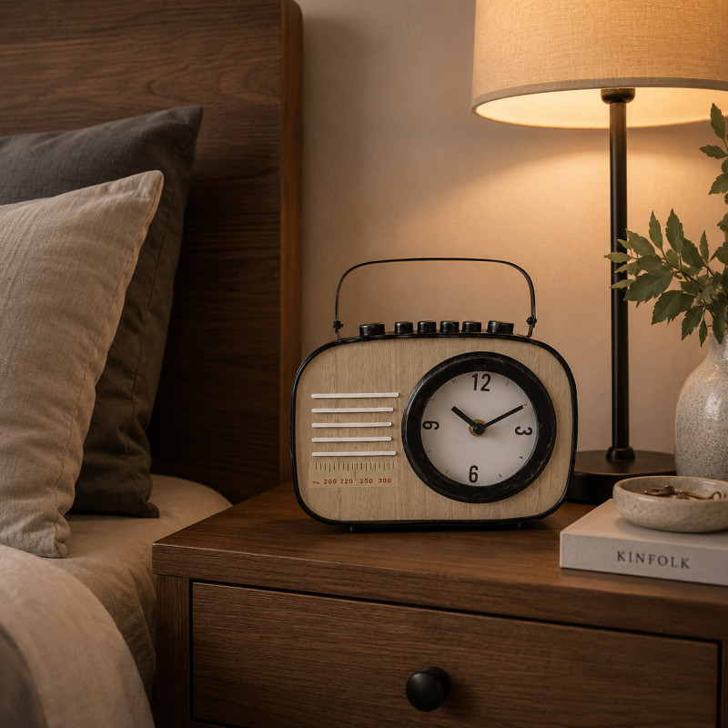 Reloj de Mesa Radio Metal