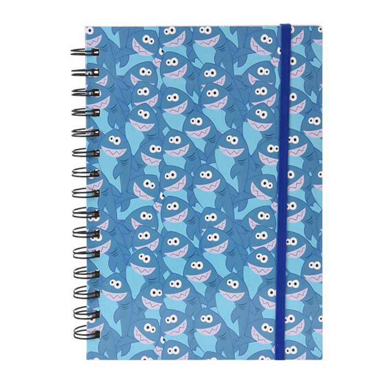 Cuaderno Pasta Dura Espiral de 1 Linea Shark  21x16cm