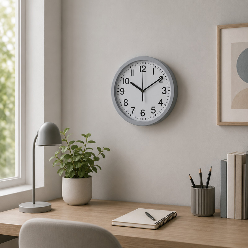 Reloj de Pared Mia 22cm Gris