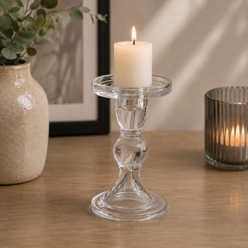 Candelabro Cristal Vintage 13x8cm