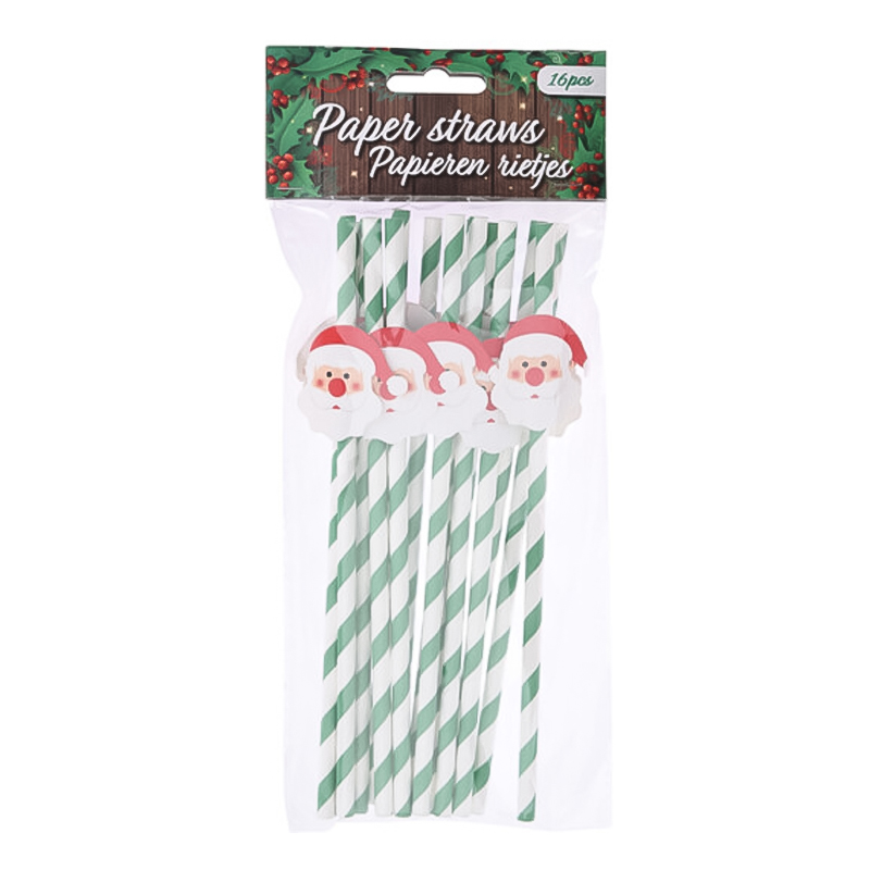 Sorbete de Papel de Navidad 16 Unidades Papa Noel