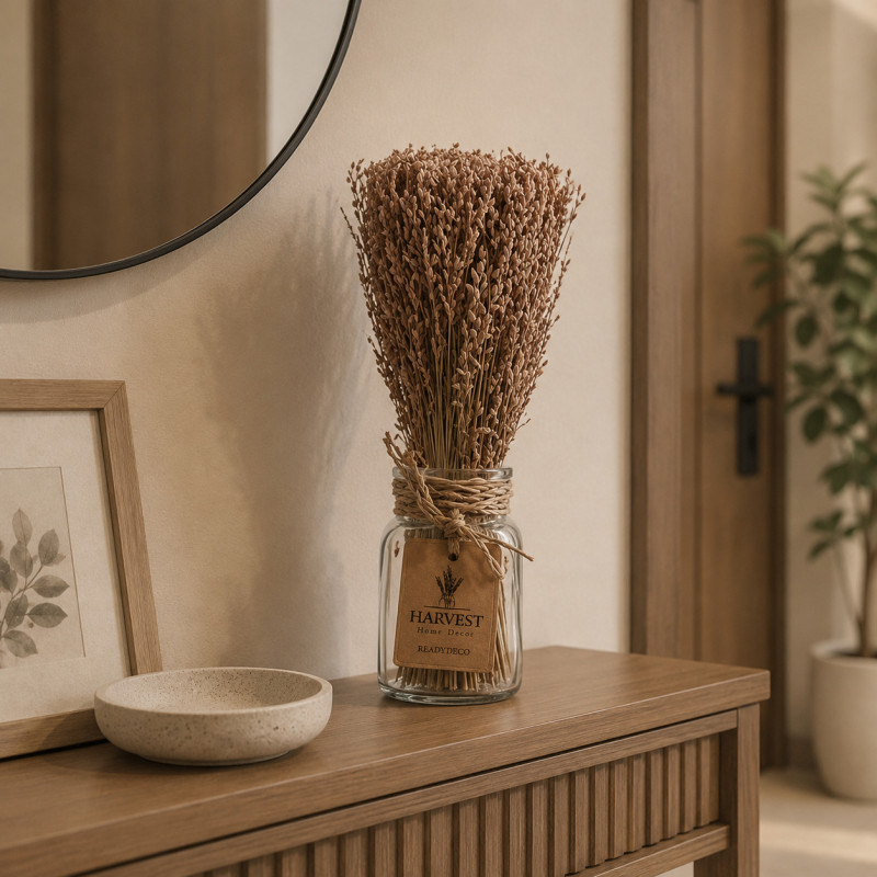 Florero con Planta Seca 22cm Tierra